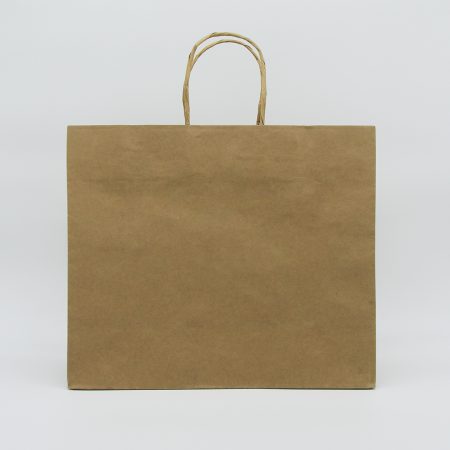 Shopping bag with cord, folded edge